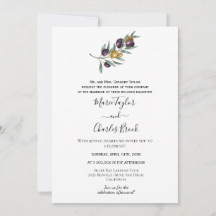 Olive Branch Wedding Invitation