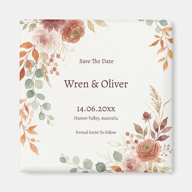 Olive Branch Wedding Magnet (Front)