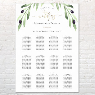 olive branch wedding seating chart