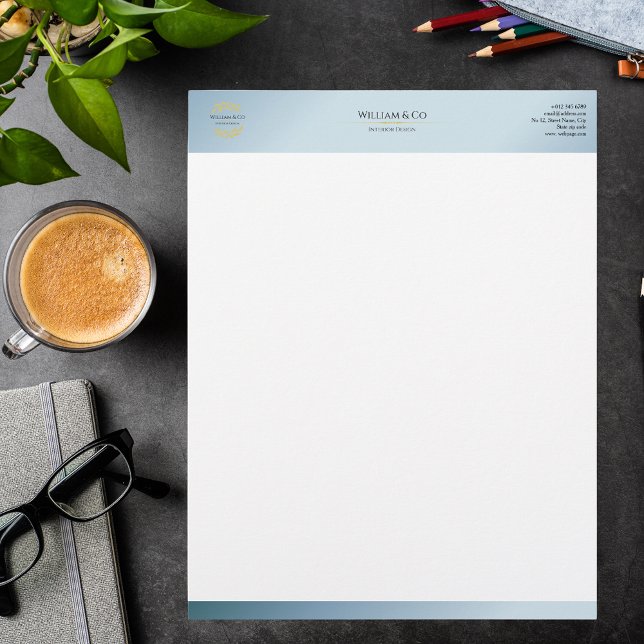 Olive Branch Wreath Professional Modern Minimalist Letterhead (Creator Uploaded)