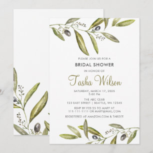 Olive Branches Bridal Shower Invitation