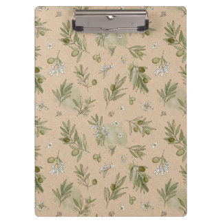 Olive Branches Kraft Eco Botanical Clipboard