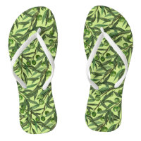 Olive branches on honeydew green