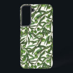 Olive branches on off white samsung galaxy case<br><div class="desc">Hand- painted seamless watercolor patten with olive branches</div>