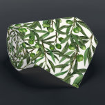 Olive branches on off white tie<br><div class="desc">Hand- painted seamless watercolor patten with olive branches</div>