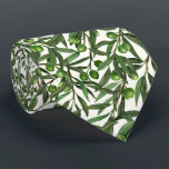 Olive branches on off white tie<br><div class="desc">Hand- painted seamless watercolor patten with olive branches</div>