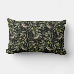 Olive Branches & Warblers Lumbar Pillow