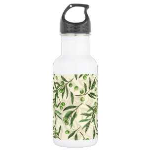 Olive branches watercolor 532 ml water bottle