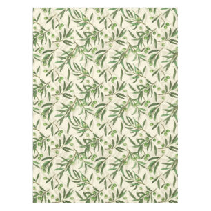 Olive branches watercolor tablecloth