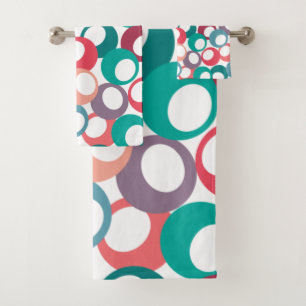 Olive Circles Bath Towel Set