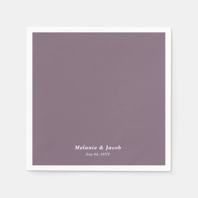 Olive Coloured Wedding  Napkin (Front)