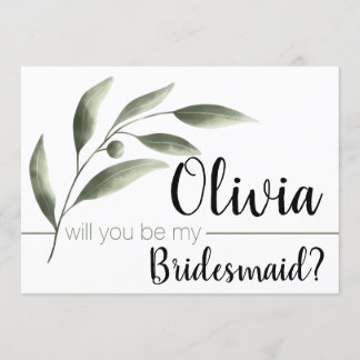 Olive d'aquarelle vous serez mes cartes de