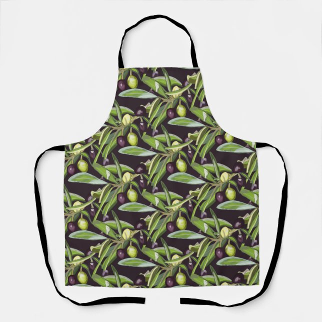 Olive design apron (Front)