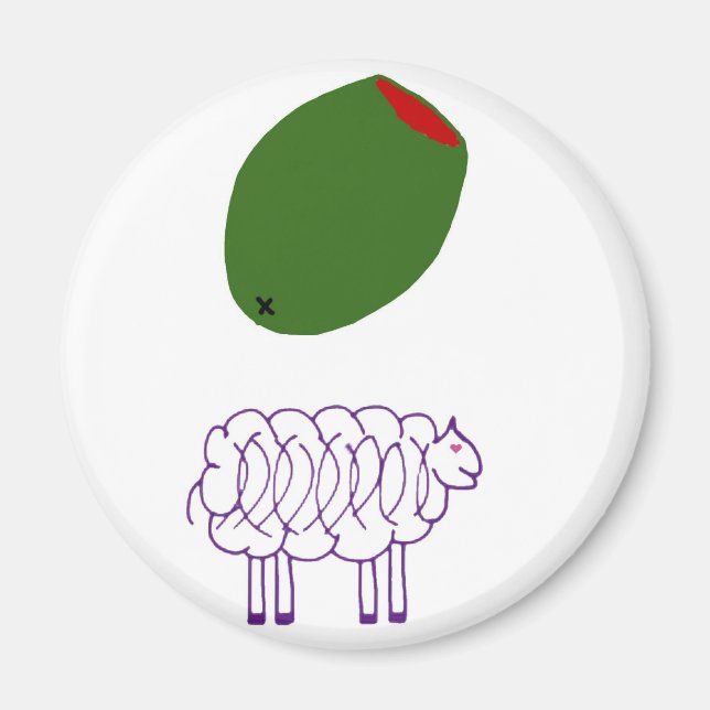 Olive Ewe Magnet (Front)