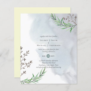 Olive Feuille Mariage Dusty Blue Lemon