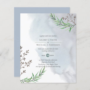 Olive Feuille Mariage Dusty Blue Lemon