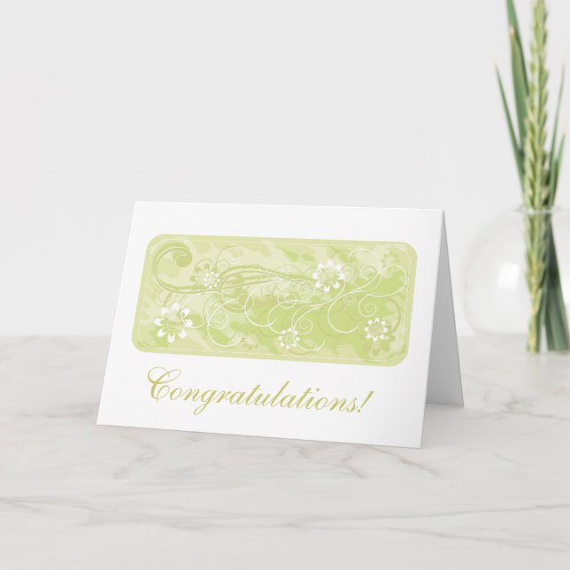 olive flowers card (Front)