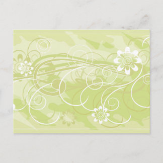 olive flowers postcard