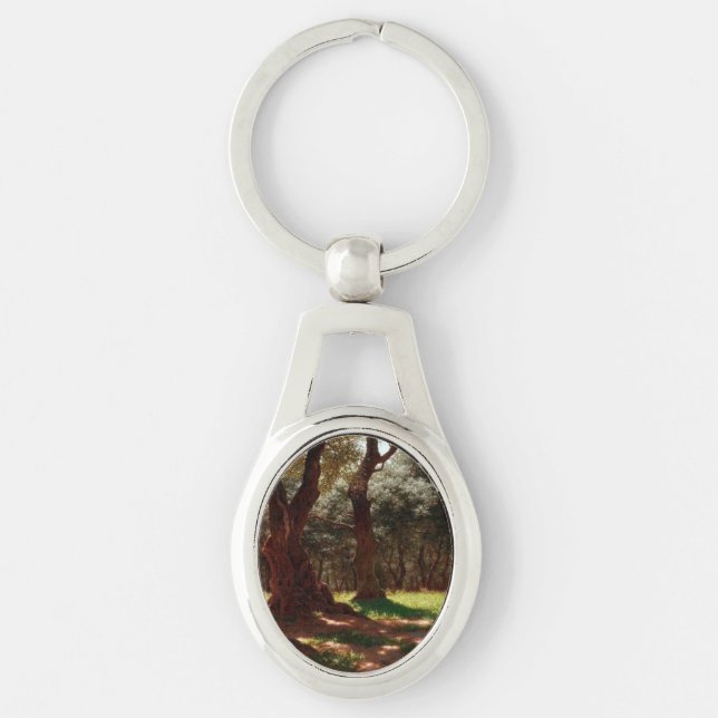 Olive Forest in Cap Saint Martin Keychain (Front)