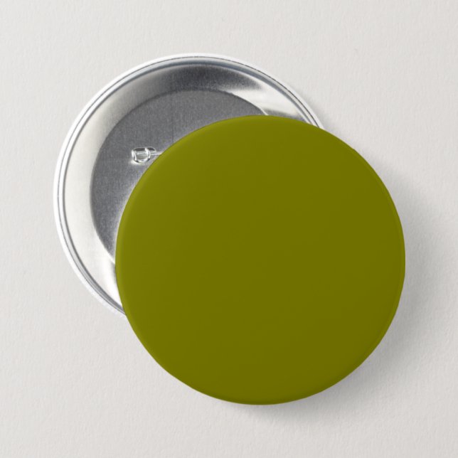 Olive Green 808000 Colour - Option to Add Name 3 Inch Round Button (Front & Back)