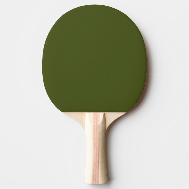 Olive Green Accent Colour Customize This Ping Pong Paddle (Front)