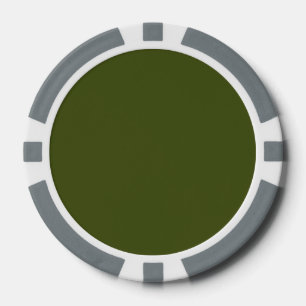 Olive Green Accent Colour Customize This Poker Chips