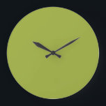 Olive Green Acrylic Wall Clock<br><div class="desc">Olive Green, single color, Acrylic Wall Clock by Gerson Ramos.</div>