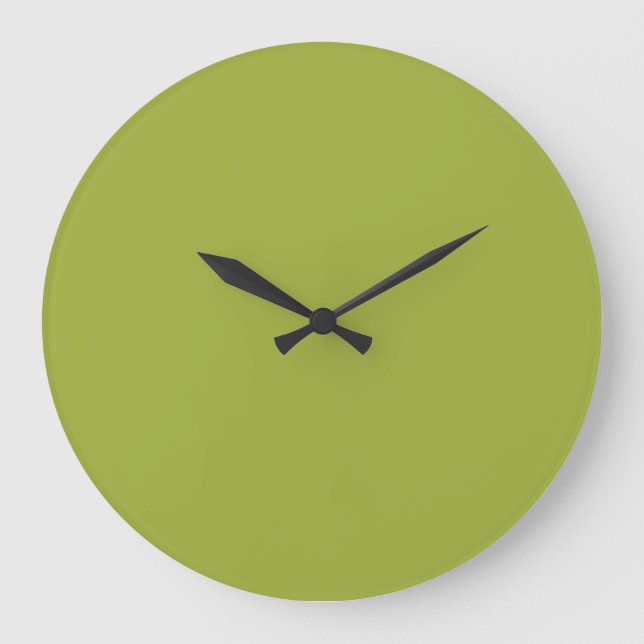 Olive Green Acrylic Wall Clock (Front)