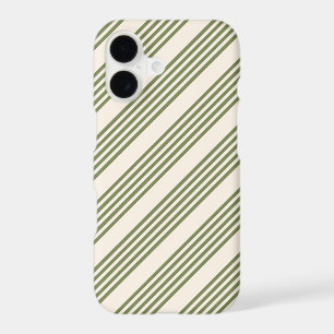 Olive green and beige five stripes pattern