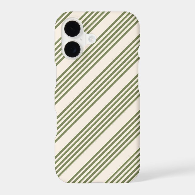 Olive green and beige five stripes pattern (Back)