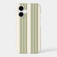 Olive green and beige five stripes pattern