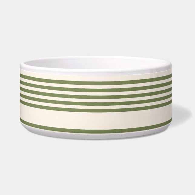 Olive green and beige five stripes pattern (Front)