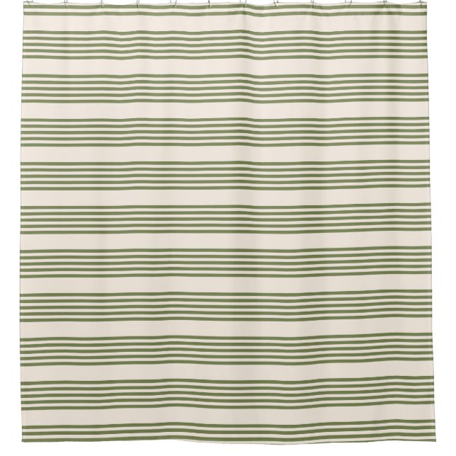 Olive green and beige five stripes pattern (Front)