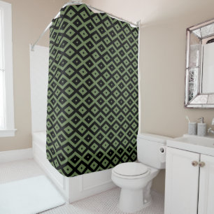 Olive green and black diamond pattern