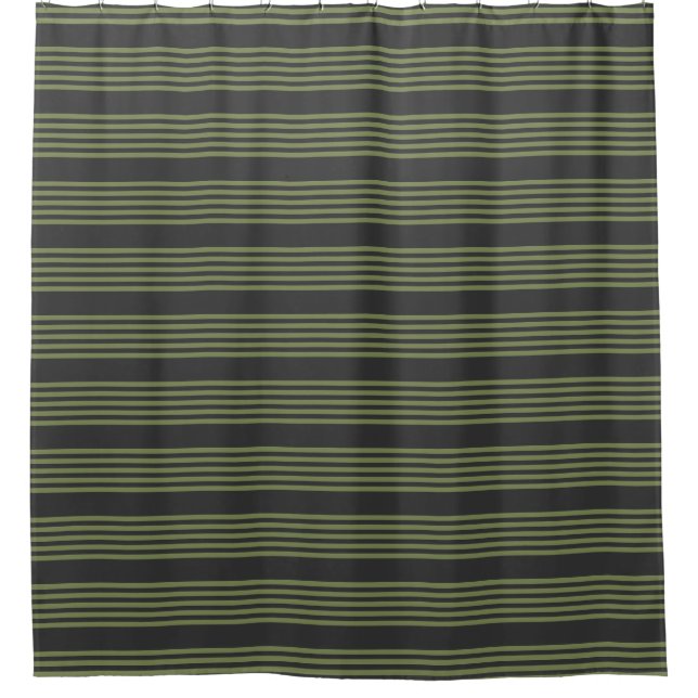 Olive green and charcoal five stripes pattern (Front)