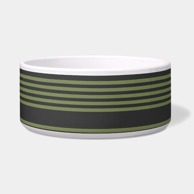 Olive green and charcoal five stripes pattern (Front)