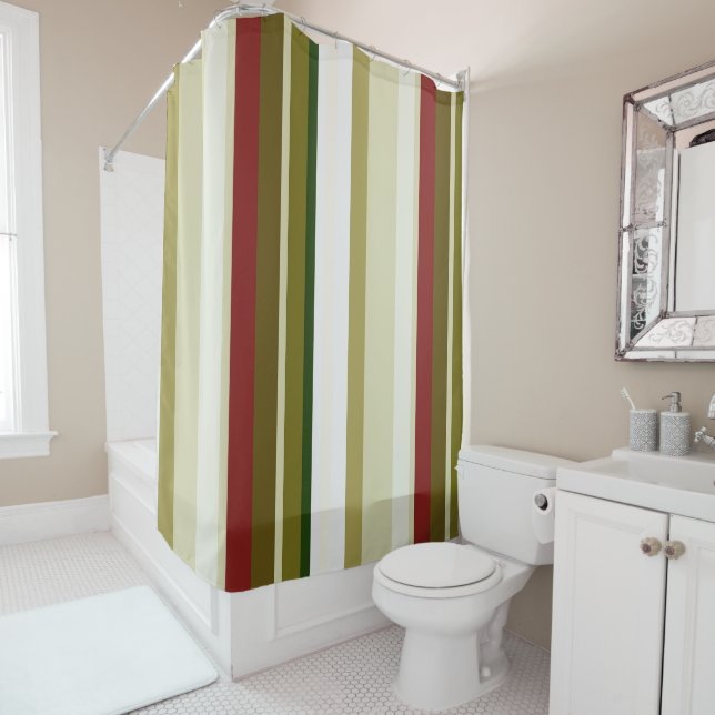 Olive, green and red Stripes (In Situ)