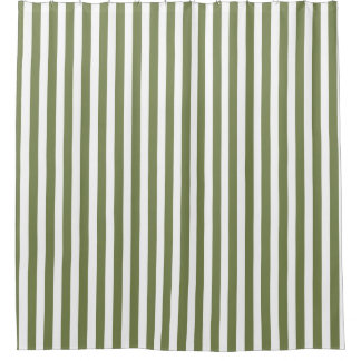 Olive green and white candy stripes