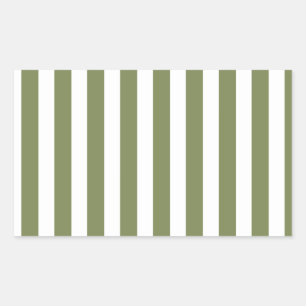 Olive green and white candy stripes sticker