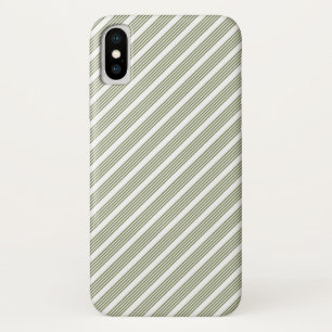 Olive green and white five stripe pattern Case-Mate iPhone case