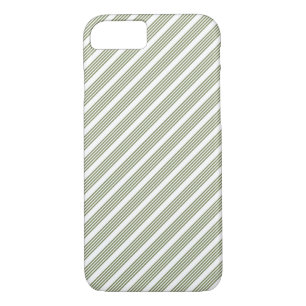 Olive green and white five stripe pattern Case-Mate iPhone case