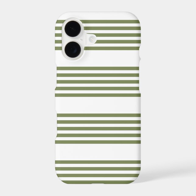 Olive green and white five stripes pattern (Back)