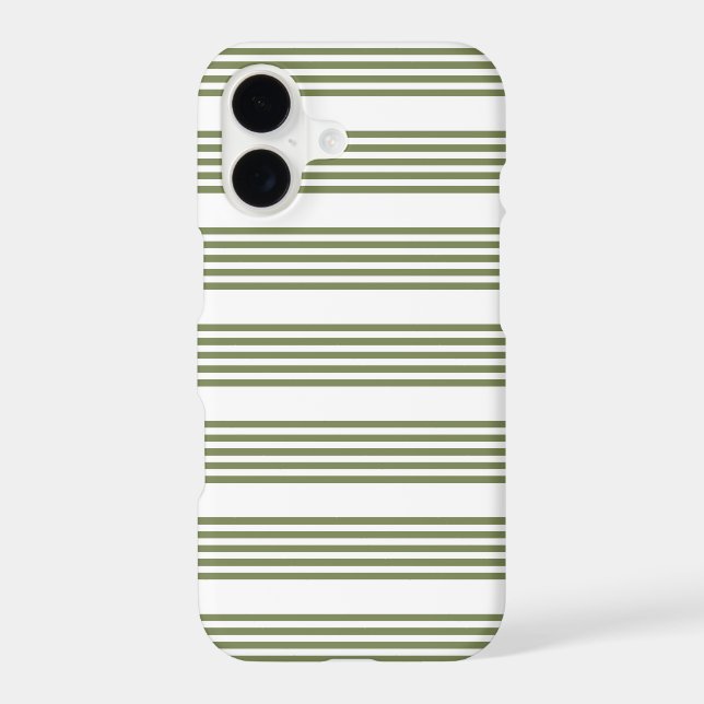 Olive green and white five stripes pattern (Back)