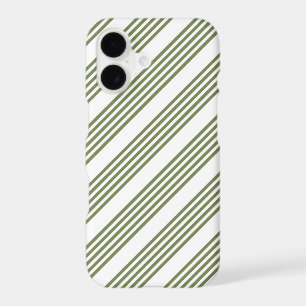 Olive green and white five stripes pattern