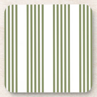 Olive green and white five stripes pattern