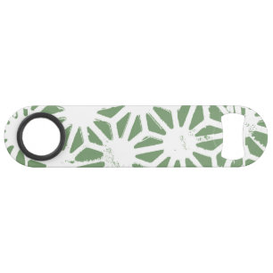 Olive green and white geometric pattern bar key