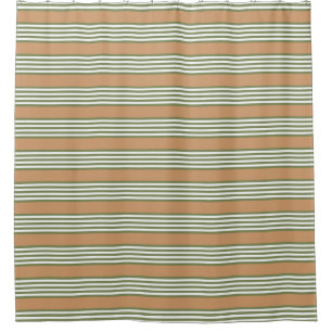 Olive green and white stripes pattern with tan
