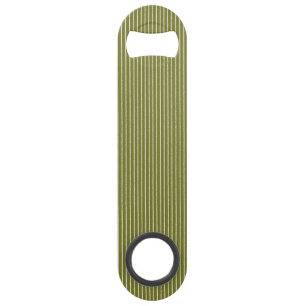 Olive Green and White Stripes with Uneven Lines Bar Key