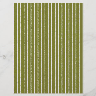 Olive Green and White Stripes with Uneven Lines Flyer