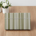Olive Green and Yellow Barcode Stripes Giftwrap Wrapping Paper Sheet<br><div class="desc">The customizable gift wrap showcases a stylish olive green and white barcode striped design. Perfect for Father's Day,  birthdays,  retirement,  Boss's Day,  or any occasion,  this modern minimalist wrapping paper adds a unique and elegant touch to your gift. 
© Wafa Y. Dahdal - All Rights Reserved.</div>